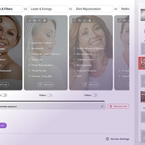 Aesthetic treatment options and procedures overview.