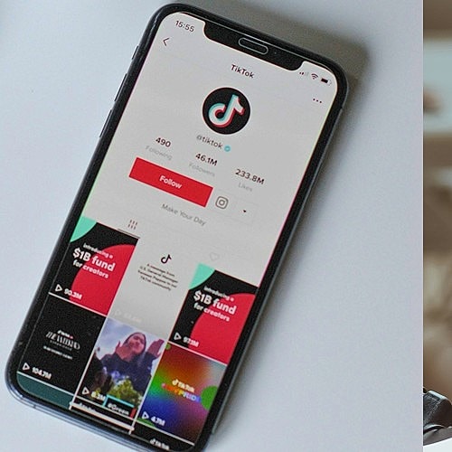TikTok profile displayed on smartphone screen